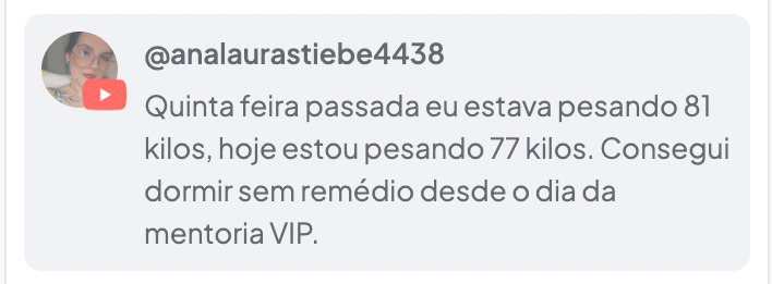 Depoimento de Ana Laura no YouTube